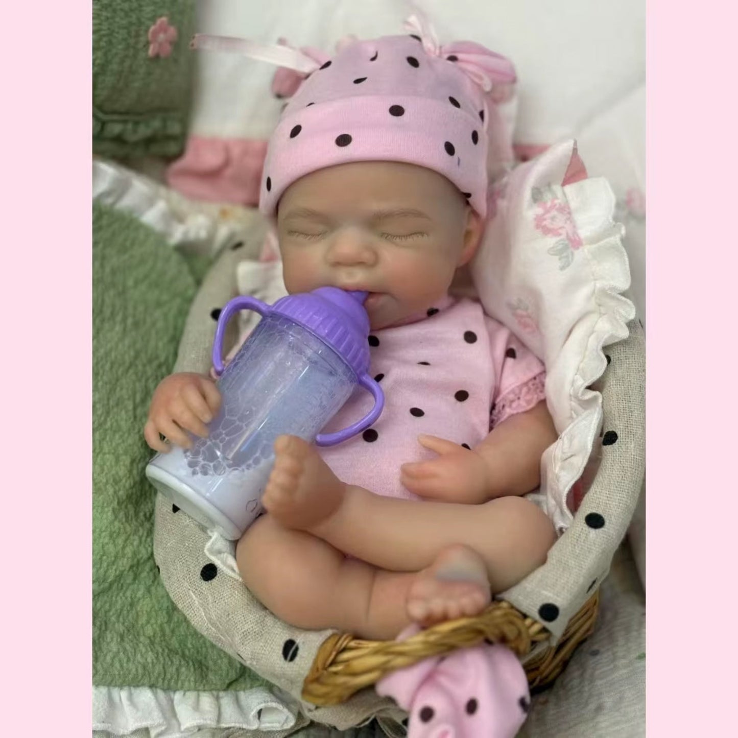 1PC/2 Clothes 33CM Open Mouth Pascale Soft Silicone Bebe Reborn Girl Doll 3D Painted Skin Cute Outfits Lifelike Newborn Dolls